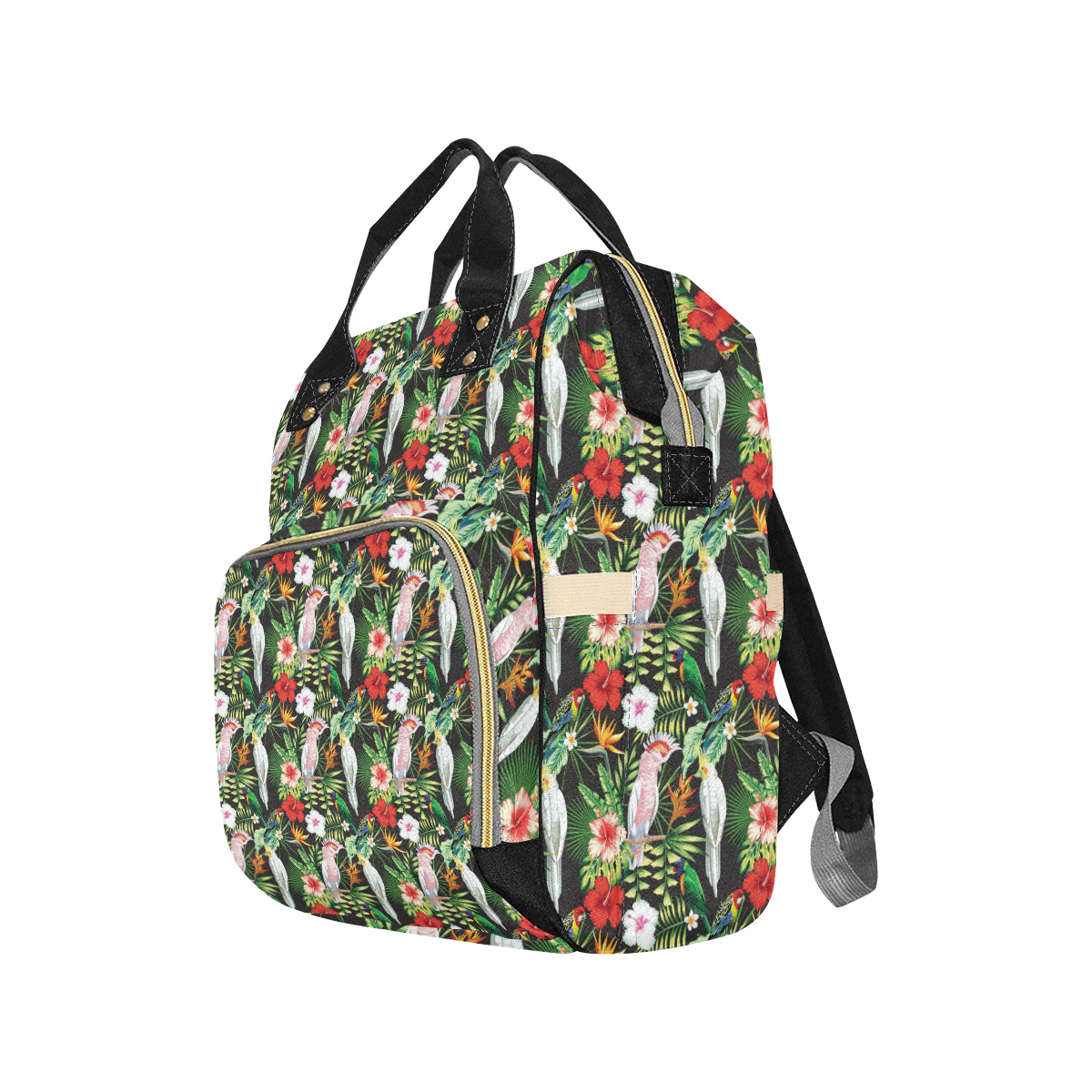 Tropical Flower Pattern Print Design TF03 Diaper Bag Backpack