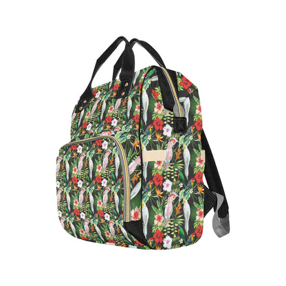 Tropical Flower Pattern Print Design TF03 Diaper Bag Backpack