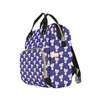 Maltese Pattern Print Design 02 Diaper Bag Backpack