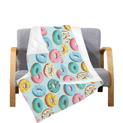 Donut Pattern Print Design DN05 Premium Quilt