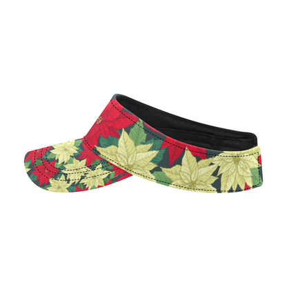 Poinsettia Pattern Print Design POT06 Unisex Sun Visor