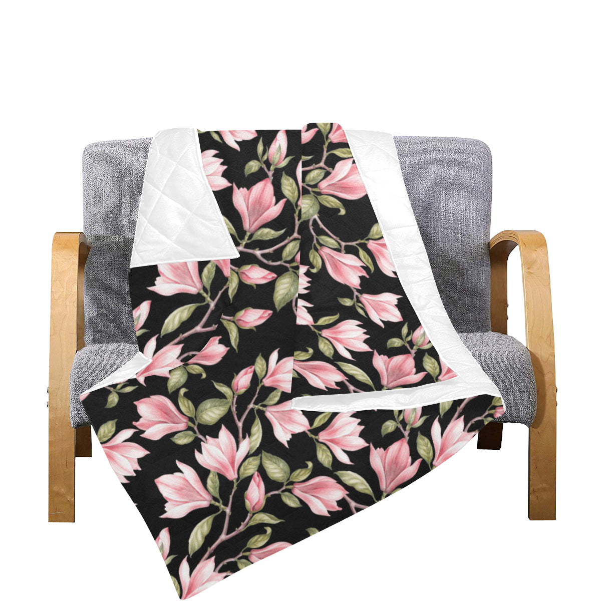 Magnolia Pattern Print Design MAG03 Premium Quilt