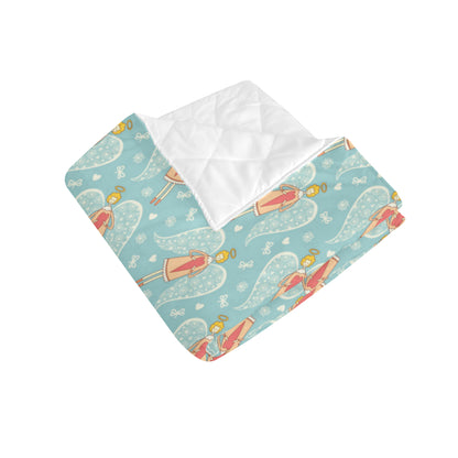 Angel Pattern Print Design 01 Premium Quilt
