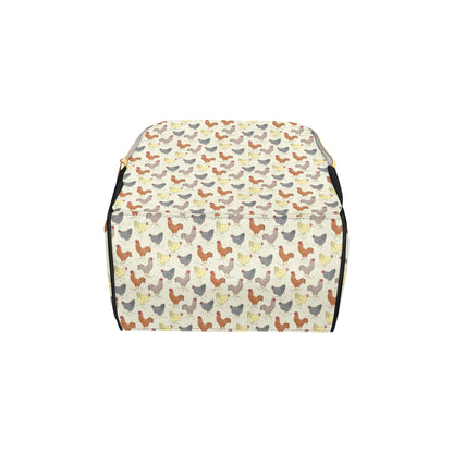 Chicken Pattern Print Design 05 Diaper Bag Backpack
