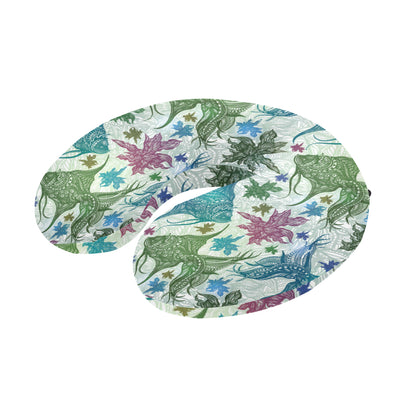 Angelfish Tribal Pattern Print Design 01 U-Shaped Travel Neck Pillow