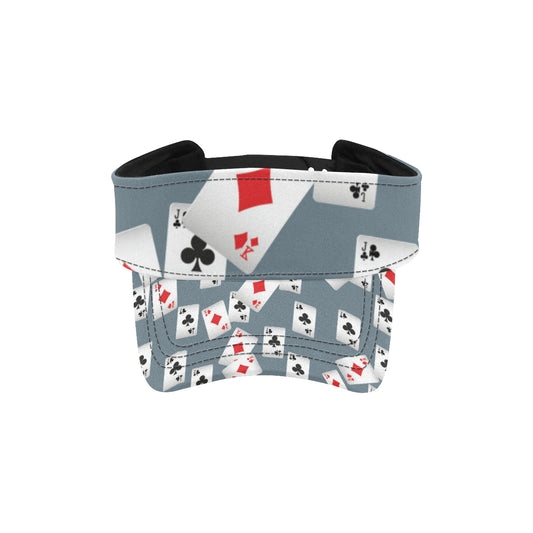 Poker Cards Pattern Print Design A05 Unisex Sun Visor