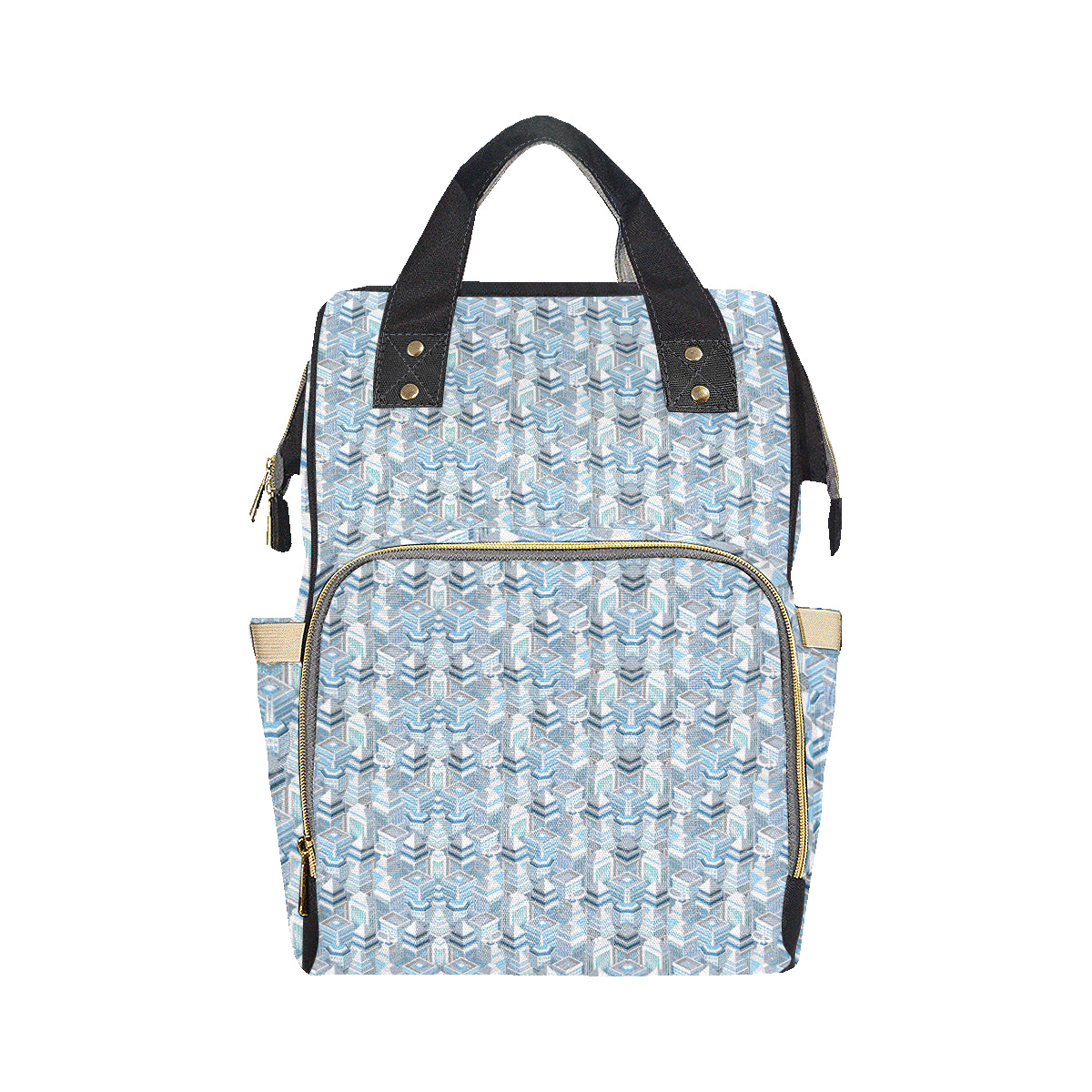 City  Pattern Print Design 03 Diaper Bag Backpack