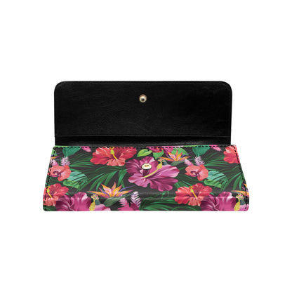 Hawaiian Flower Hibiscus tropical Women's Trifold Wallet