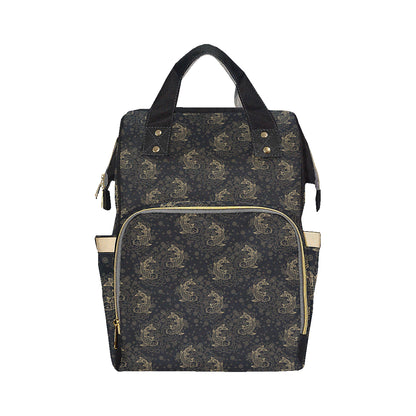 KOI Fish Pattern Print Design 02 Diaper Bag Backpack