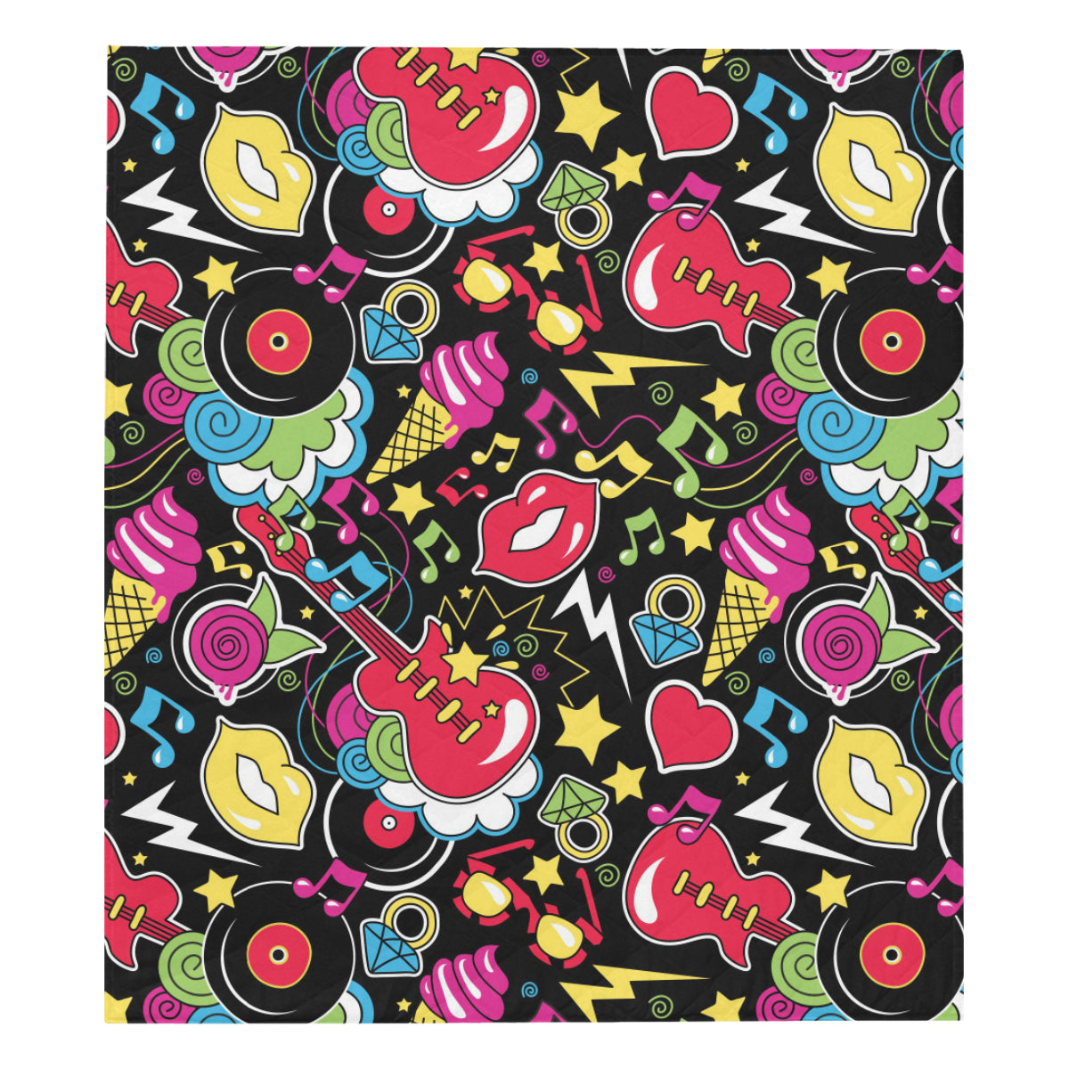 Pop Art Pattern Print Design A04 Premium Quilt
