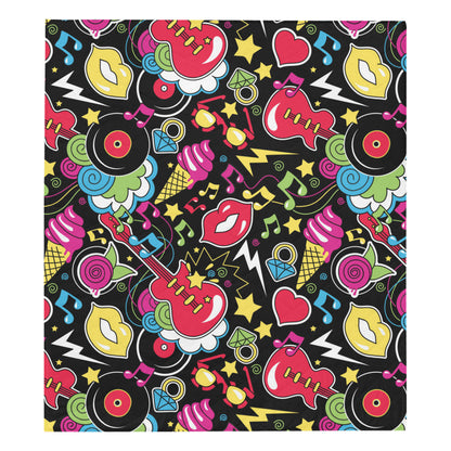 Pop Art Pattern Print Design A04 Premium Quilt