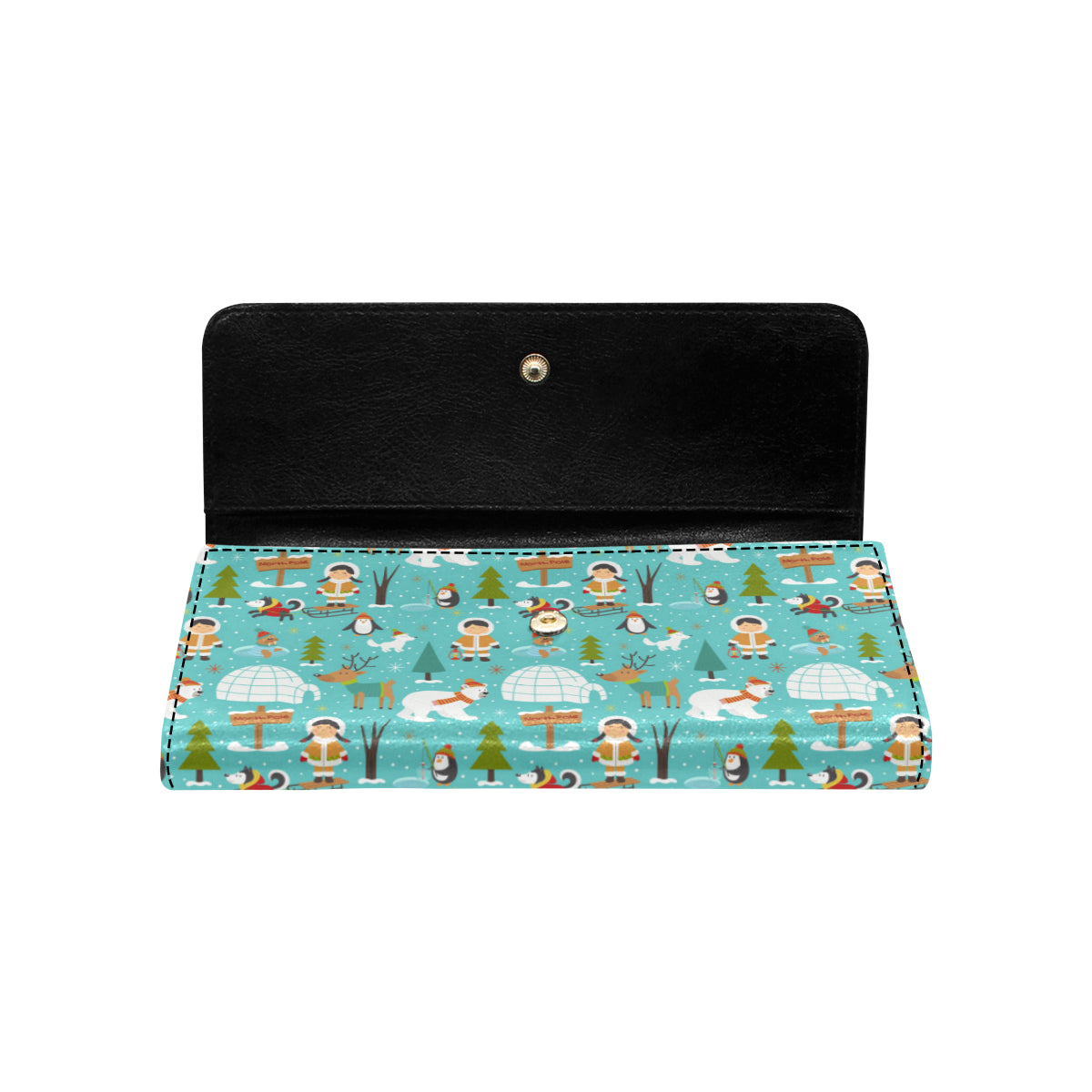 Eskimo Pattern Print Design 01 Women's Trifold Wallet