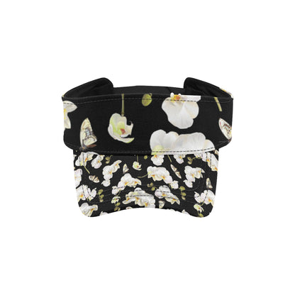 Orchid White Pattern Print Design OR011 Unisex Sun Visor
