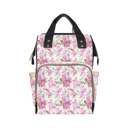 Peony Pattern Print Design PE011 Diaper Bag Backpack
