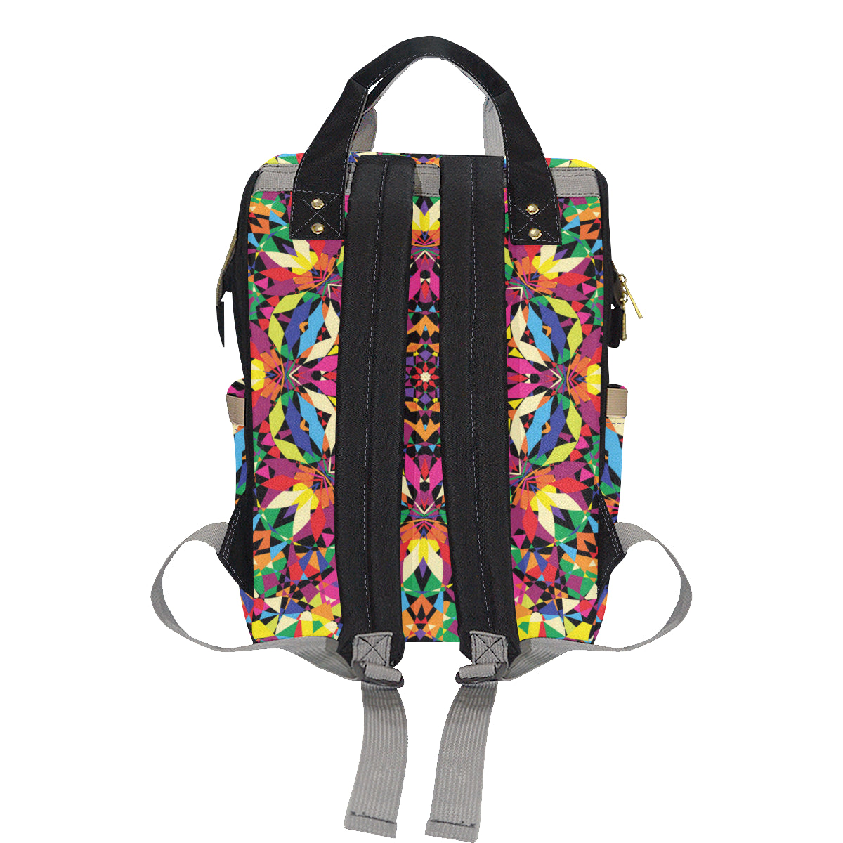 Kaleidoscope Pattern Print Design 02 Diaper Bag Backpack