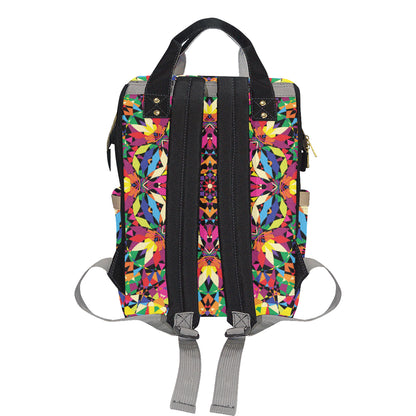 Kaleidoscope Pattern Print Design 02 Diaper Bag Backpack