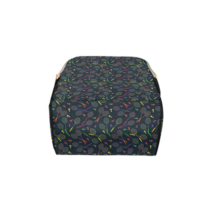 Badminton Pattern Print Design 04 Diaper Bag Backpack