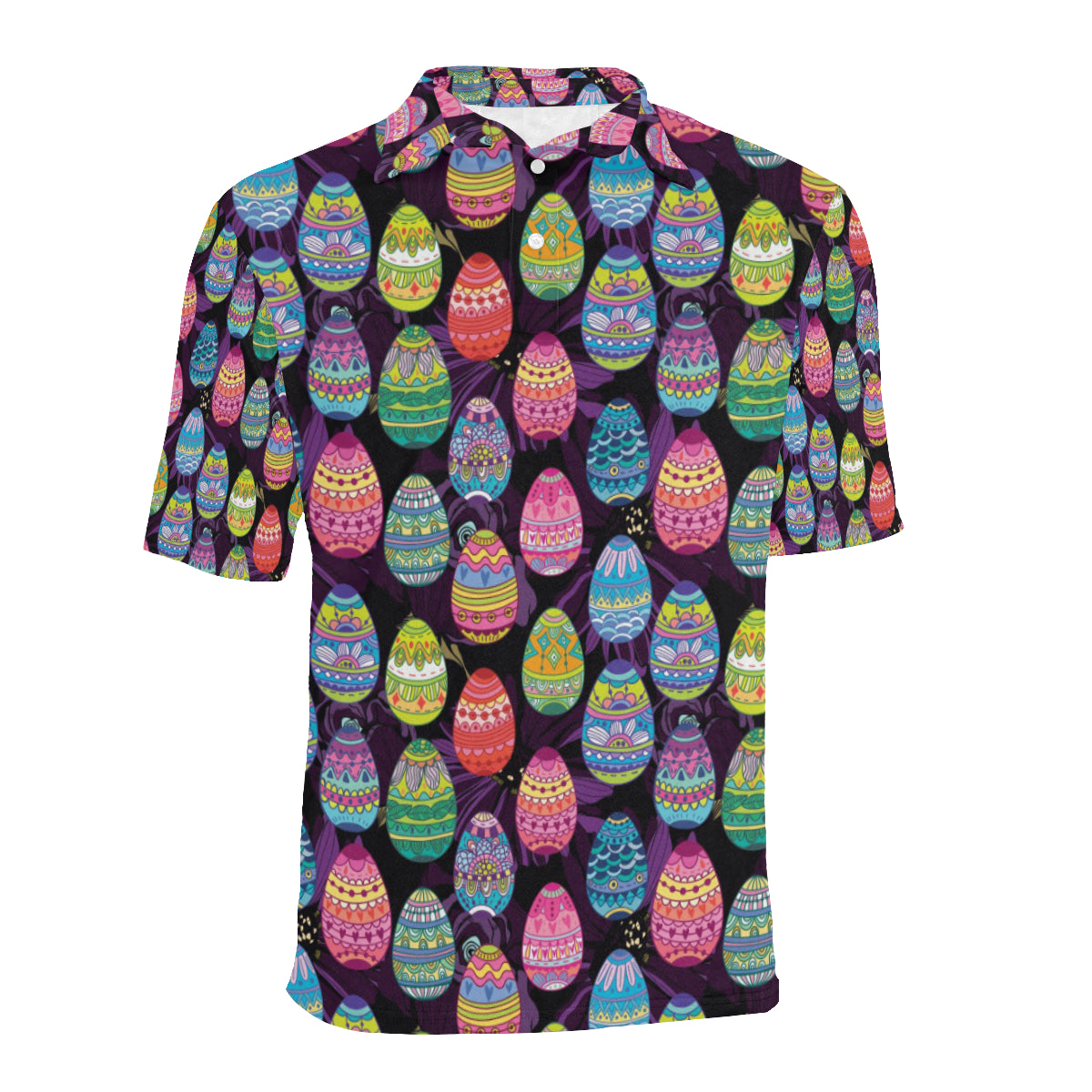 Easter Eggs Pattern Print Design RB08 Men Polo Shirt