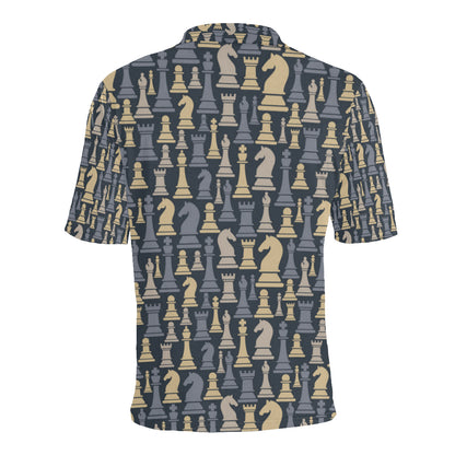 Chess Pattern Print Design 04 Men Polo Shirt