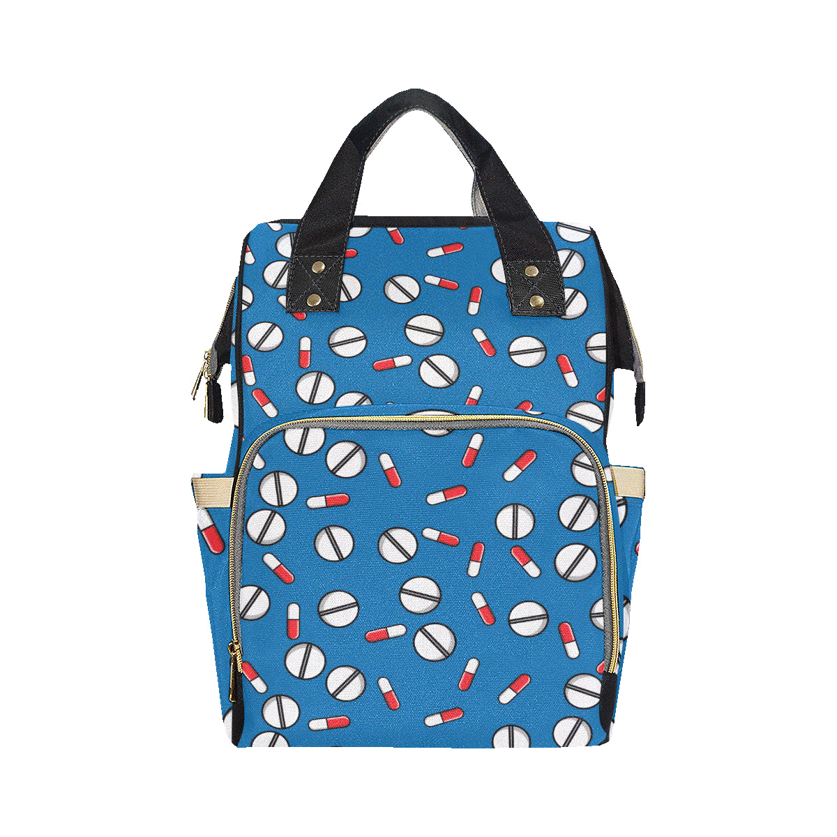 Pill Pattern Print Design A05 Diaper Bag Backpack