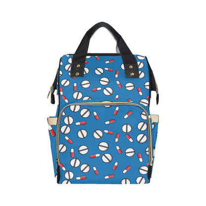 Pill Pattern Print Design A05 Diaper Bag Backpack