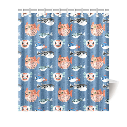 Fugu Pattern Print Design 02 Shower Curtain