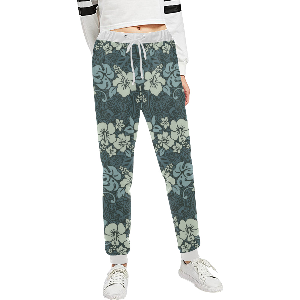 Flower Hawaiian Hibiscus Style Print Pattern Unisex Sweatpants