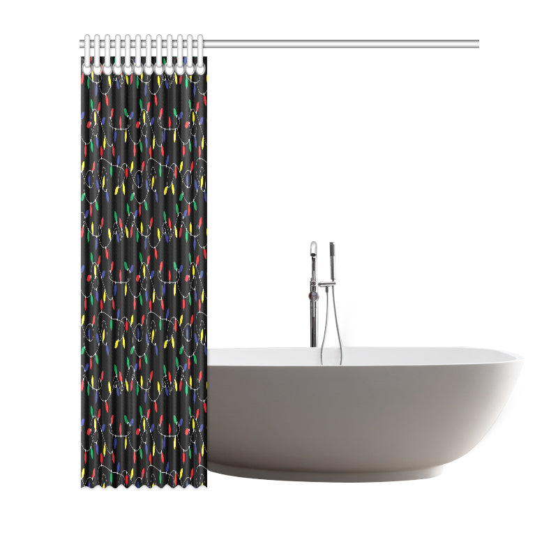 Christmas Light Pattern Print Design 04 Shower Curtain