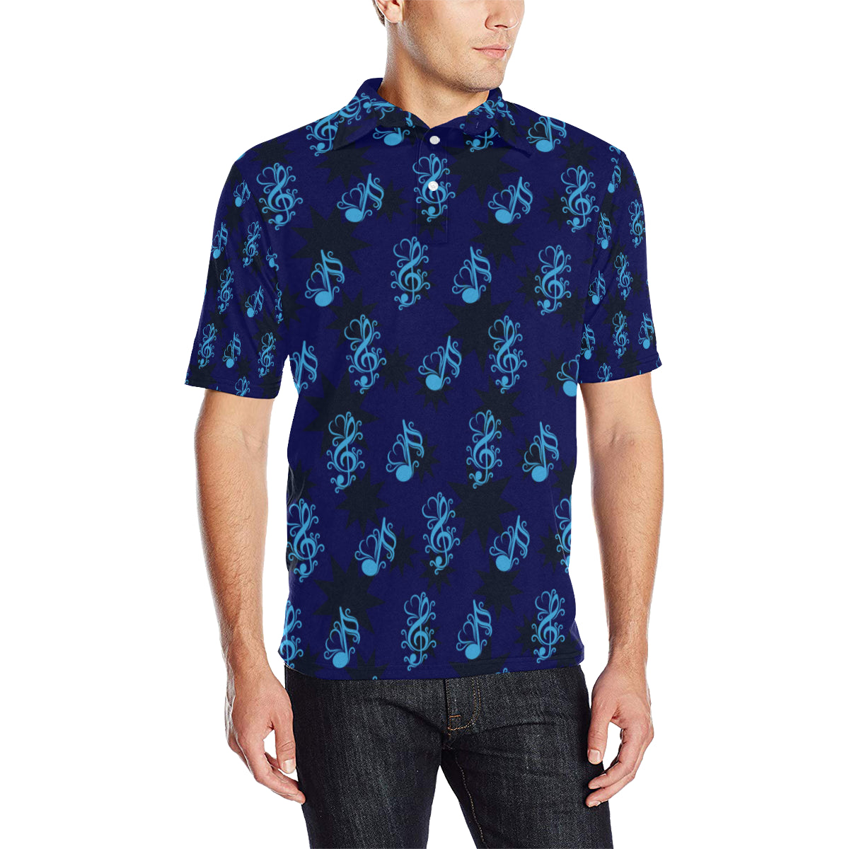 Music note Pattern Print Design A04 Men Polo Shirt