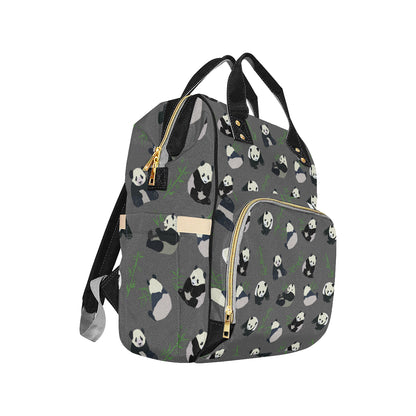 Panda Pattern Print Design A06 Diaper Bag Backpack