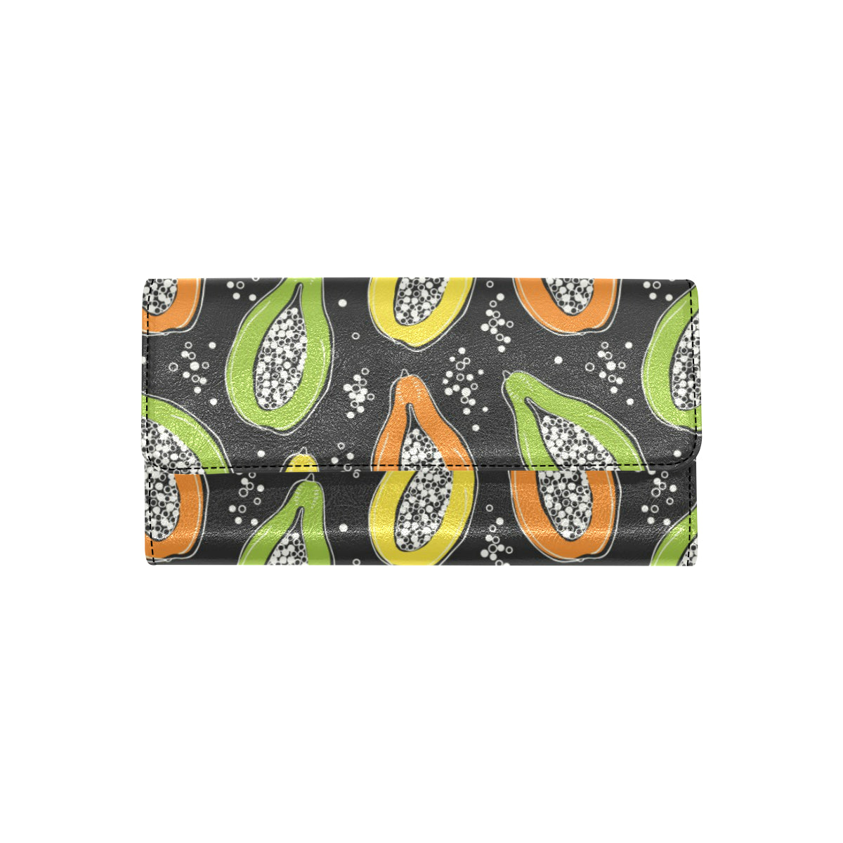 Papaya Pattern Print Design PP05 Women's Trifold Wallet
