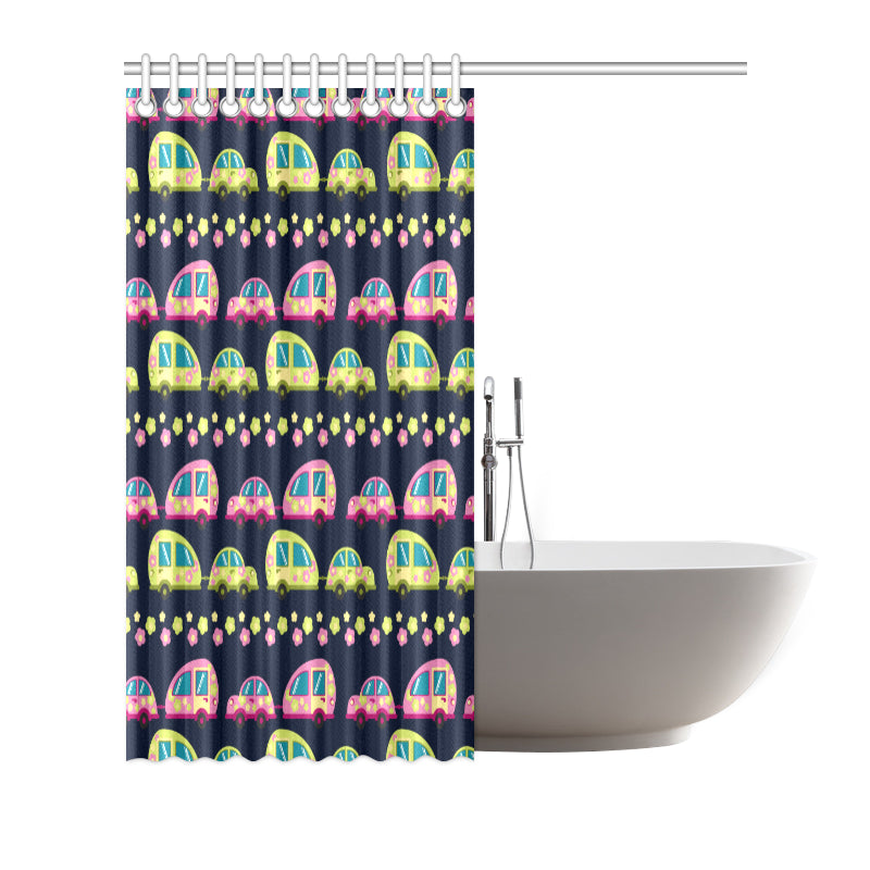 Camper Cute Camping Design No 3 Print Shower Curtain