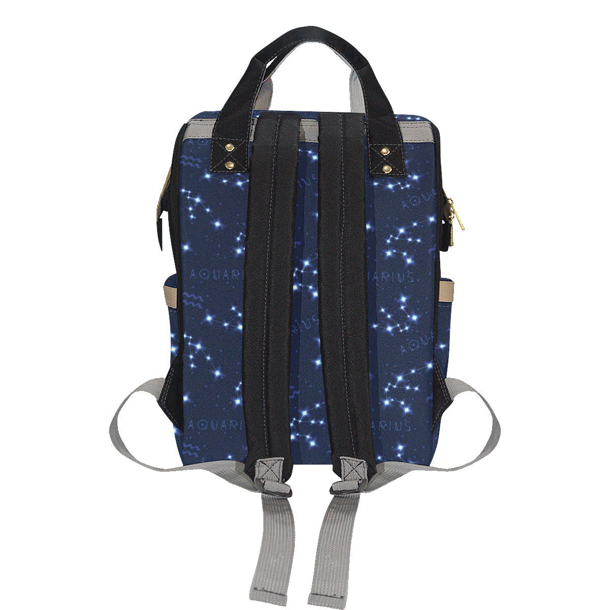 Aquarius Zodiac Pattern Print Design 02 Diaper Bag Backpack