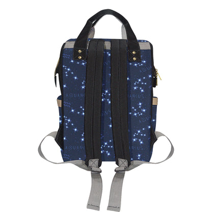 Aquarius Zodiac Pattern Print Design 02 Diaper Bag Backpack