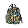 Monster Pattern Print Design 01 Diaper Bag Backpack