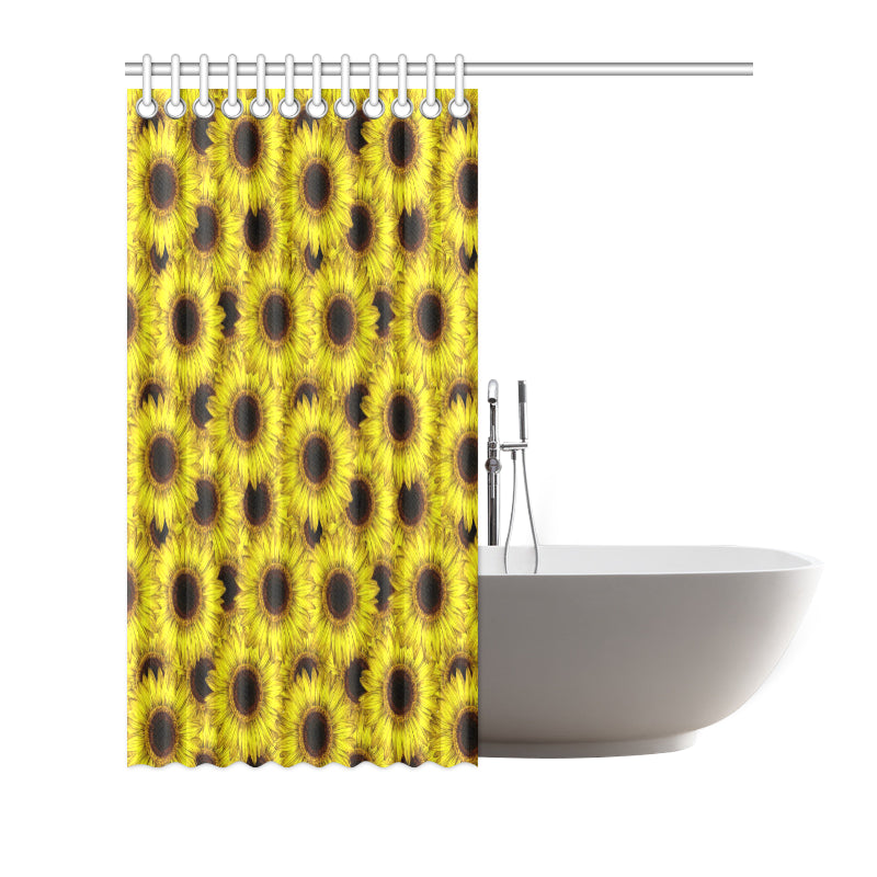 Sunflower Pattern Print Design SF011 Shower Curtain