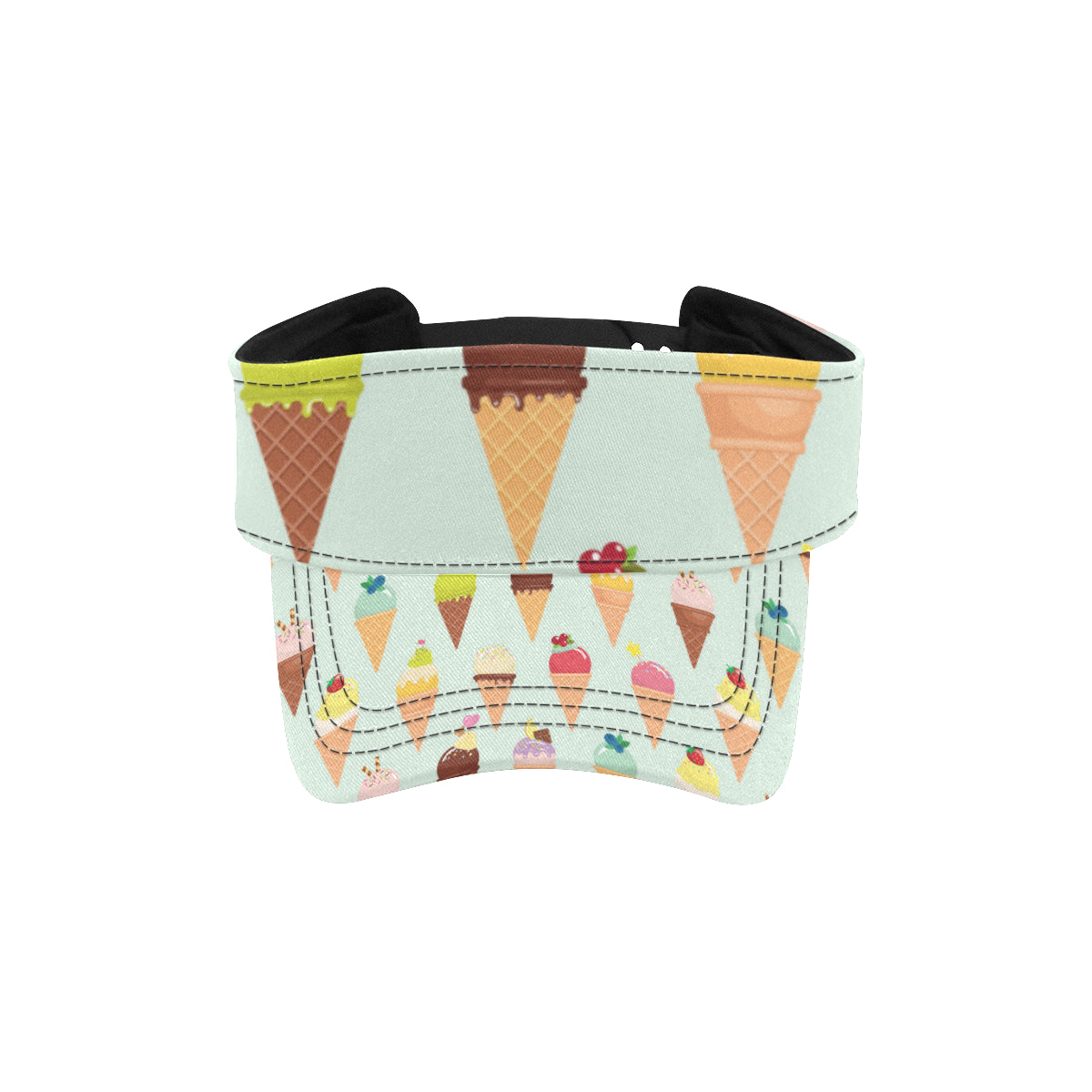 Ice Cream Pattern Print Design 03 Unisex Sun Visor
