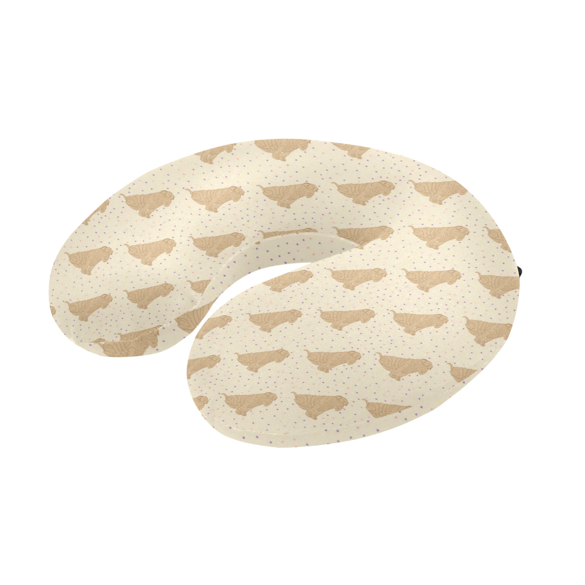 Chinese Shar Pei Pattern Print Design 01 U-Shaped Travel Neck Pillow