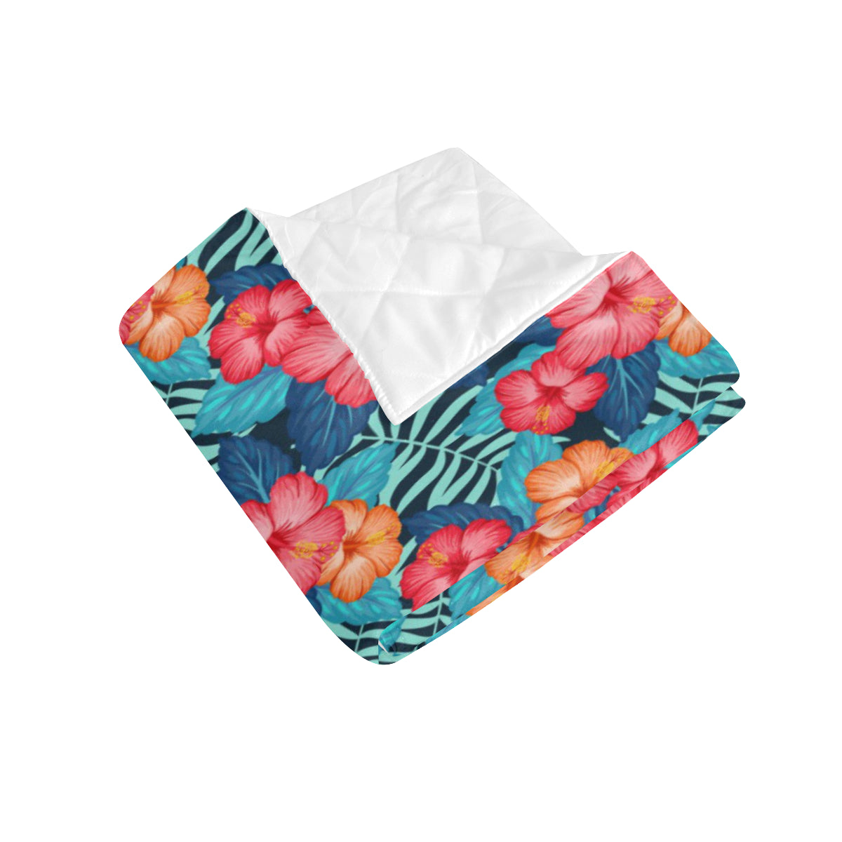 Red Hibiscus Pattern Print Design HB02 Premium Quilt