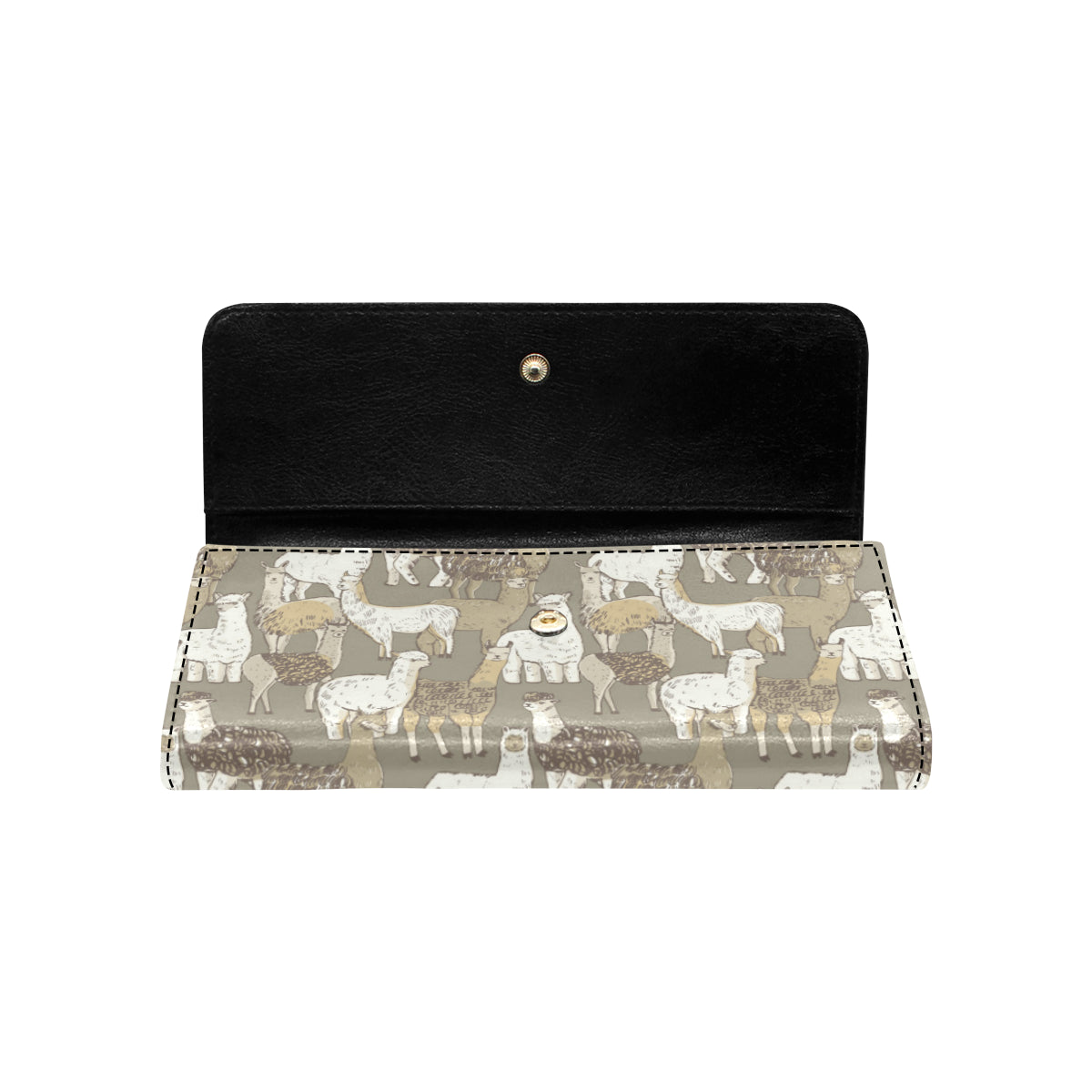 Alpaca Pattern Print Design 01 Women's Trifold Wallet