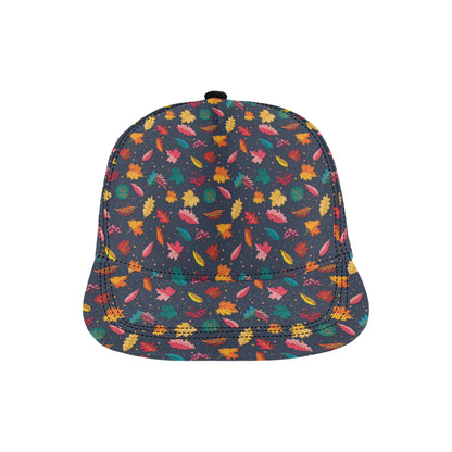Elm Leave Colorful Print Pattern Snapback Cap
