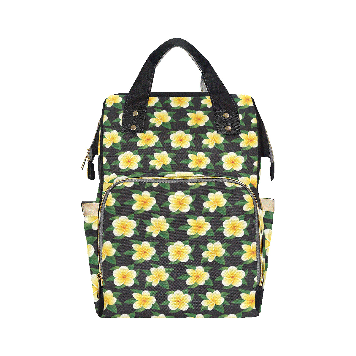 Plumeria Pattern Print Design A03 Diaper Bag Backpack