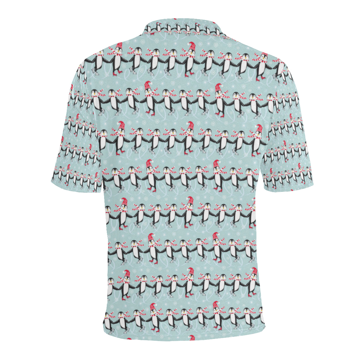 Penguin Sking Design Men Polo Shirt