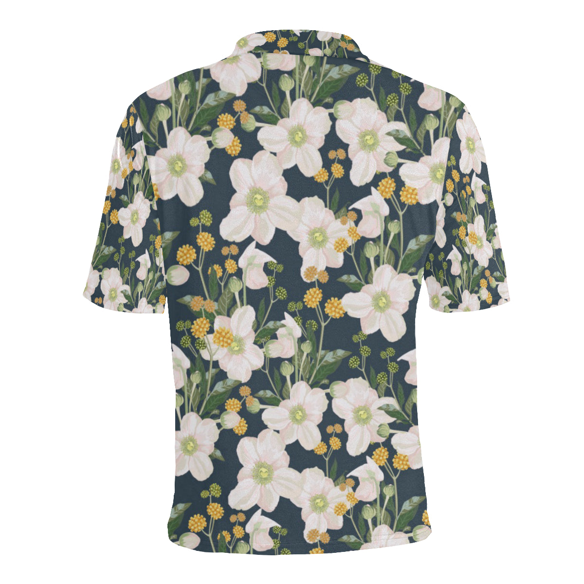 Anemone Pattern Print Design AM04 Men Polo Shirt
