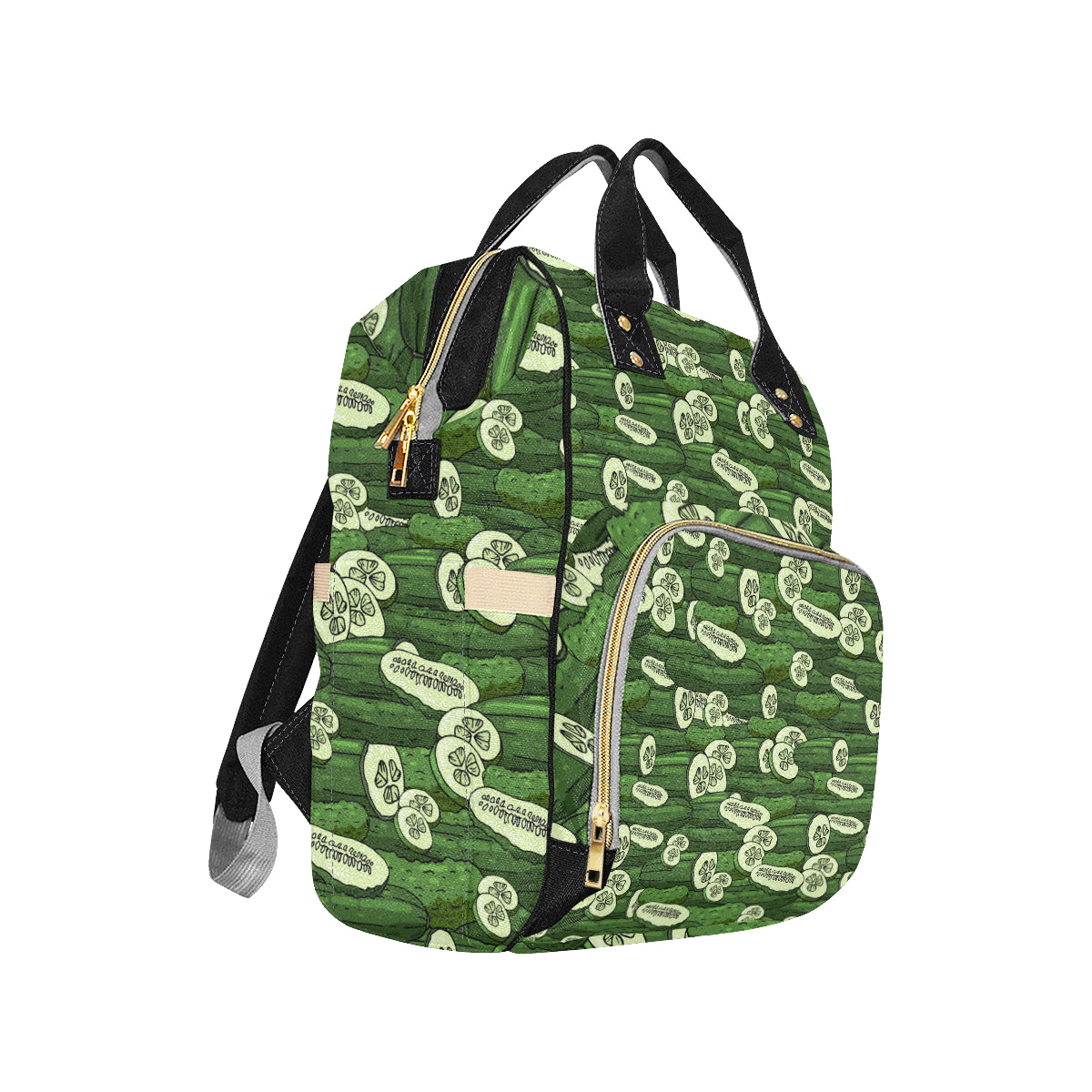Cucumber Pattern Print Design CC01 Diaper Bag Backpack