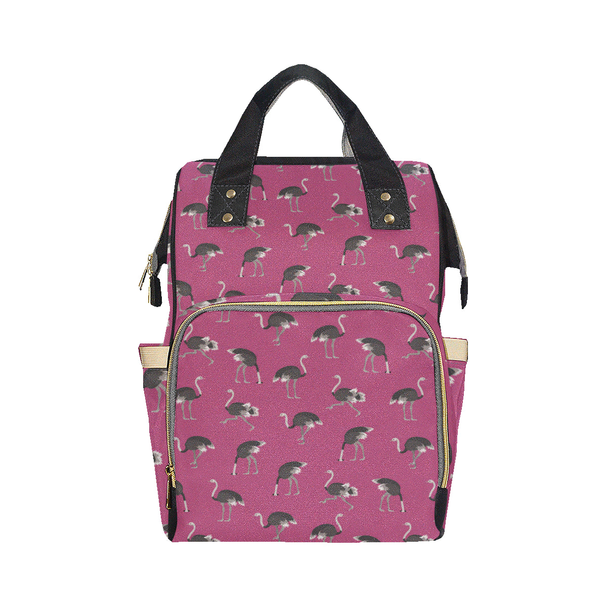 Emu Pattern Print Design 02 Diaper Bag Backpack
