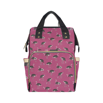 Emu Pattern Print Design 02 Diaper Bag Backpack