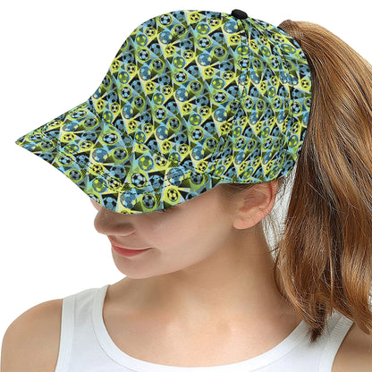 Soccer Ball Themed Print Design Snapback Cap