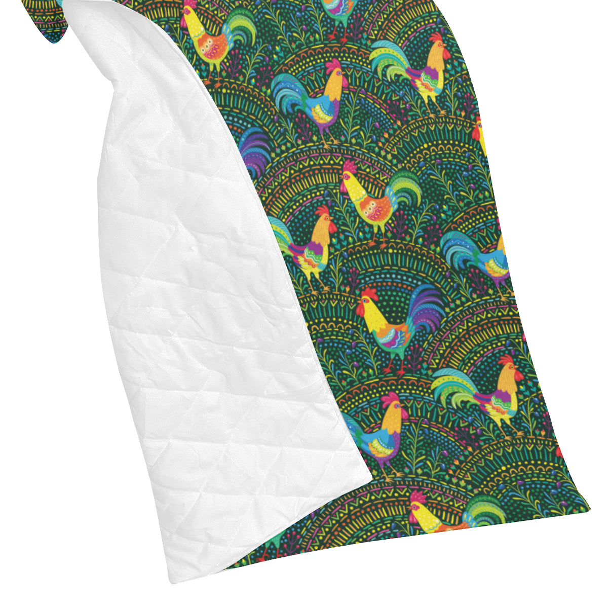 Rooster Pattern Print Design A01 Premium Quilt
