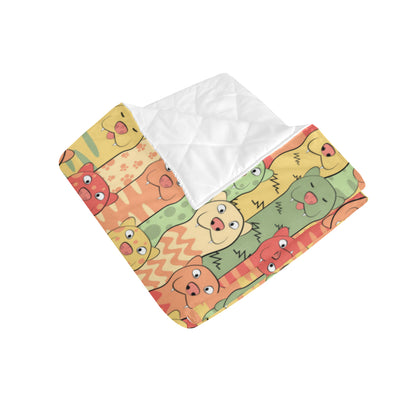 Ferret Pattern Print Design 01 Premium Quilt